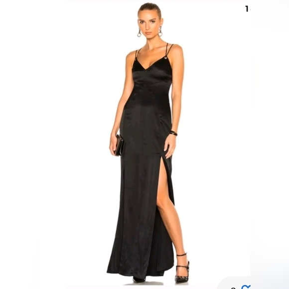 cinq a sept Dresses & Skirts - NWOT Cinq A Sept Black Ziva Strappy Long Sheath Silk Gown Size 4